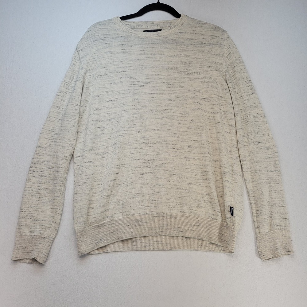 Barbour Sweater Mens Medium Beige Cotton Crewneck Classic